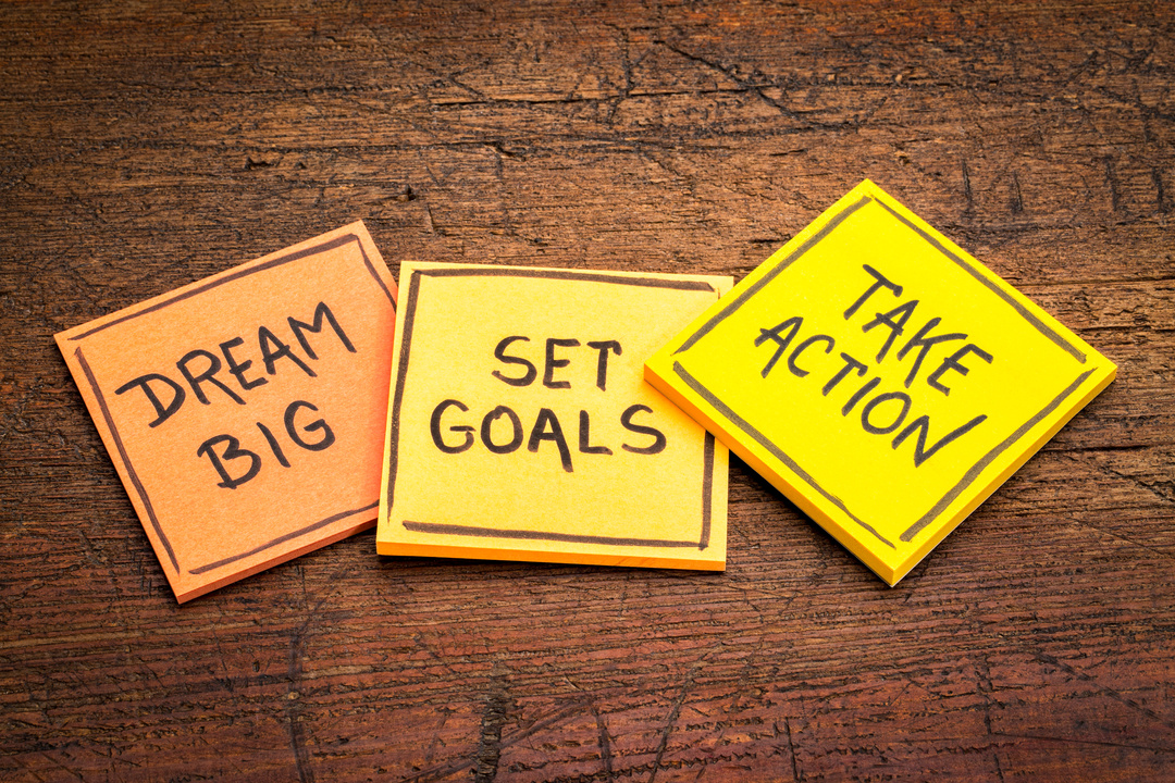 dream big, set goals, take action